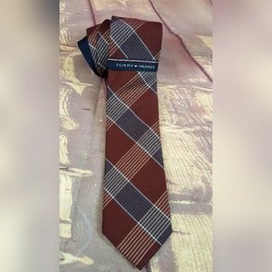 TH Mens Wool Blend NeckTie Large Shirting Check